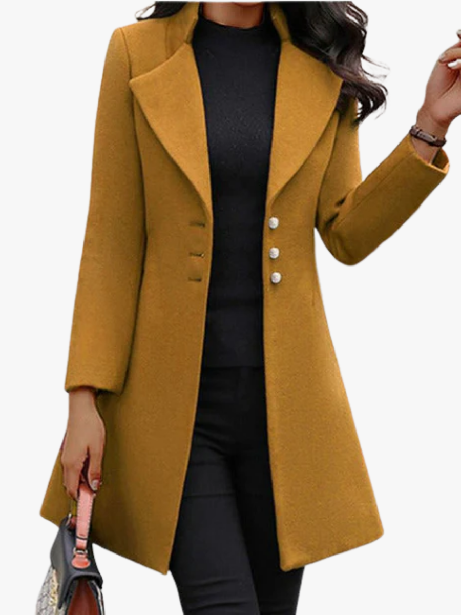 MANTEAU COL RABATTU CHAUD POUR FEMME