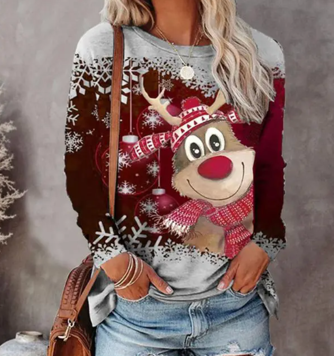 RENNE FESTIF POUR FEMME PULL DE NOËL