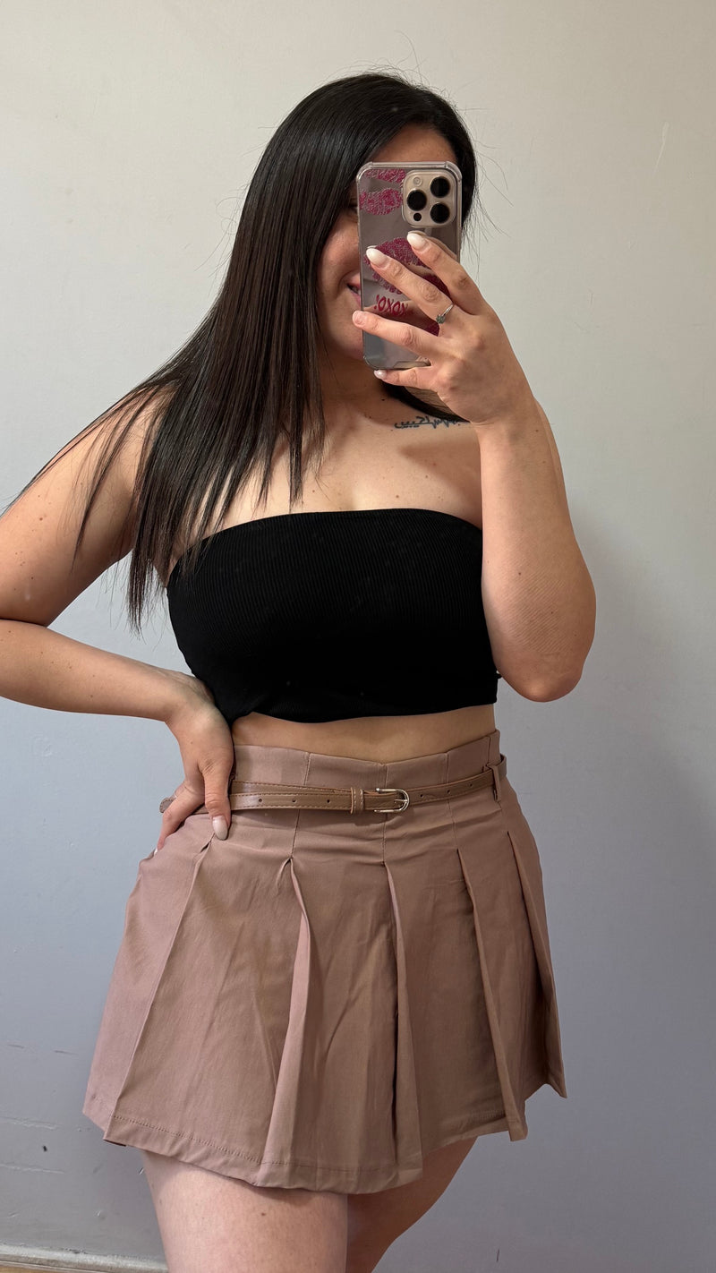 FALDA SHORT TABLEADA