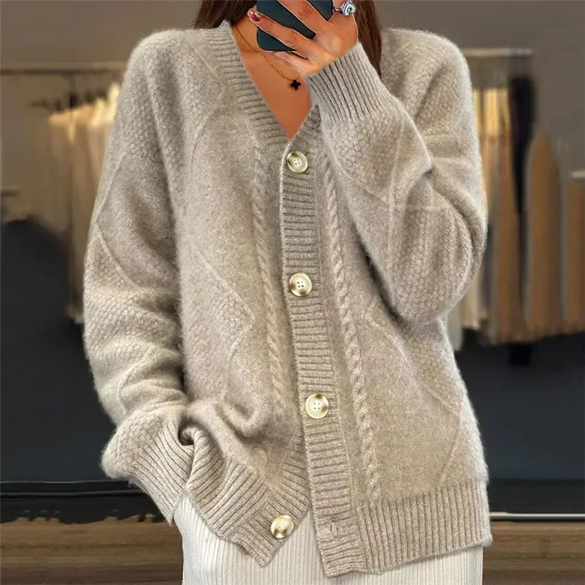 GILET BOUTONNÉ MANCHES LONGUES POUR FEMME