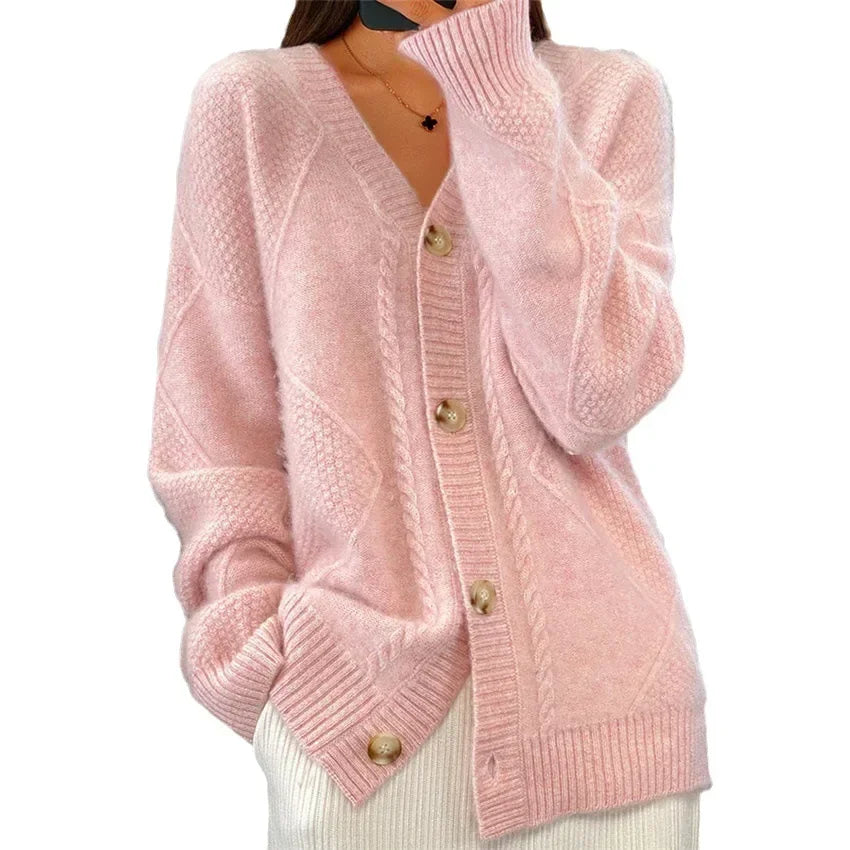 GILET BOUTONNÉ MANCHES LONGUES POUR FEMME