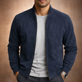 BOMBER ZIPPÉ COL CÔTELÉ POUR HOMME
