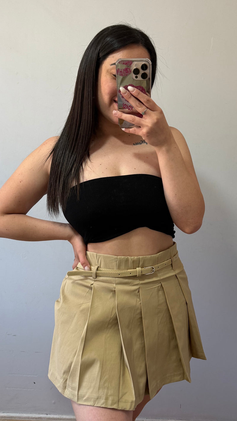 FALDA SHORT TABLEADA