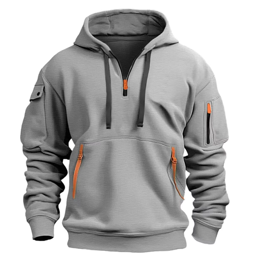 Anders | Sweat à Capuche Homme Zip Col Montant