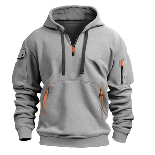 Anders | Sweat à Capuche Homme Zip Col Montant