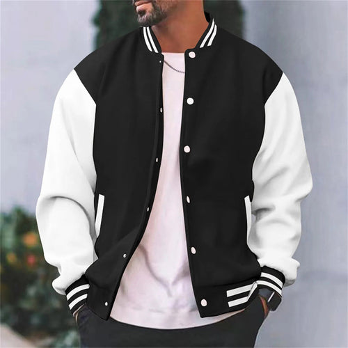 BLOUSON BOMBER ZIPPÉ BOUTONS-PRESSION POUR HOMME