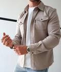 SURCHEMISE BOUTONNÉE COL CHÂLE POUR HOMME