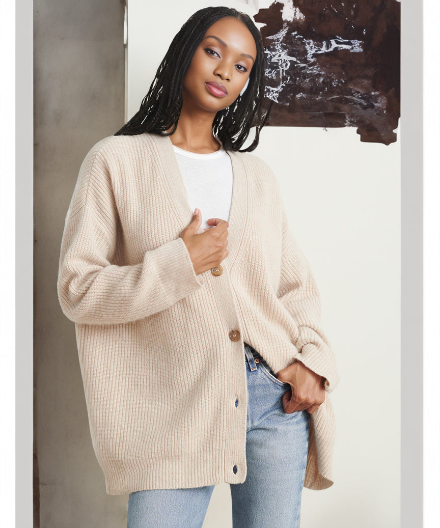 GILET POUR FEMME BOUTONNÉ OVERSIZE