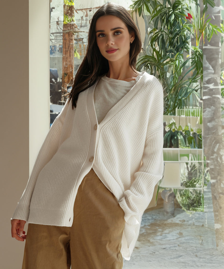 GILET POUR FEMME BOUTONNÉ OVERSIZE