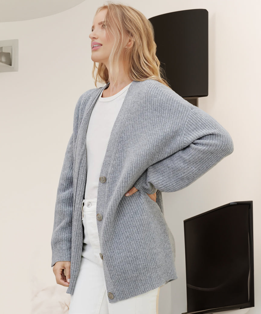 GILET POUR FEMME BOUTONNÉ OVERSIZE