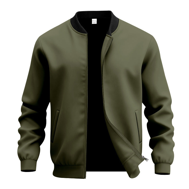 BLOUSON COL CÔTELÉ ZIPPÉ POUR HOMME