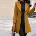 MANTEAU COL RABATTU CHAUD POUR FEMME