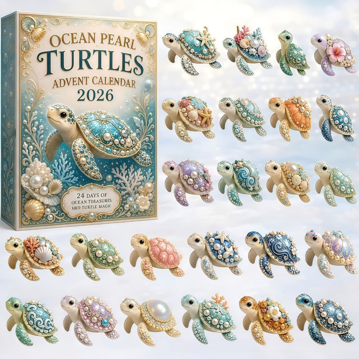 Calendriers de l'Avent Cadeaux de Noël - Tortues Perlées Pour Femme
