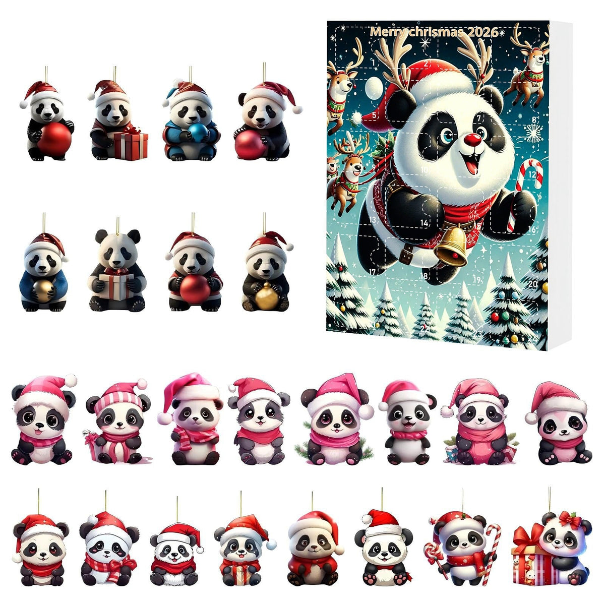 SET PANDA CALENDRIERS DE L'AVENT CADEAUX DE NOËL FEMME