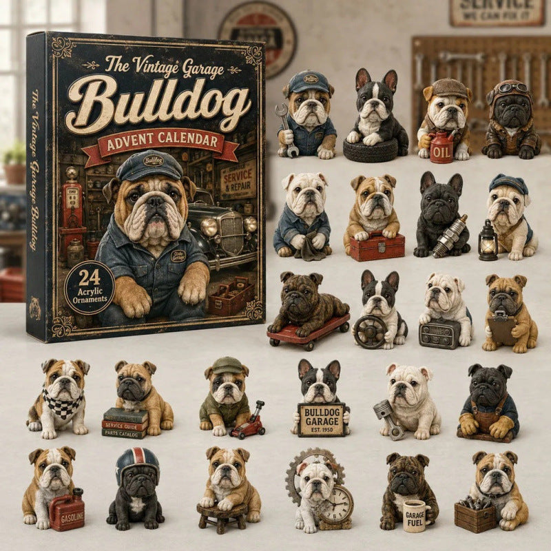 Calendriers de l'Avent cadeaux de Noël - Bouledogue Garage pour Femme