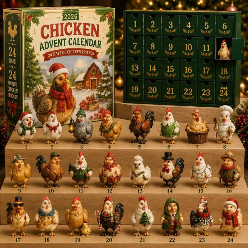 Calendriers de l'Avent cadeaux de Noël - Poules Festives pour Femme