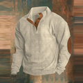 PULL COL BOUTONNÉ CÔTELÉ POUR HOMME