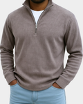 Aksel | Pull Homme Col Montant Zippé Côtelé