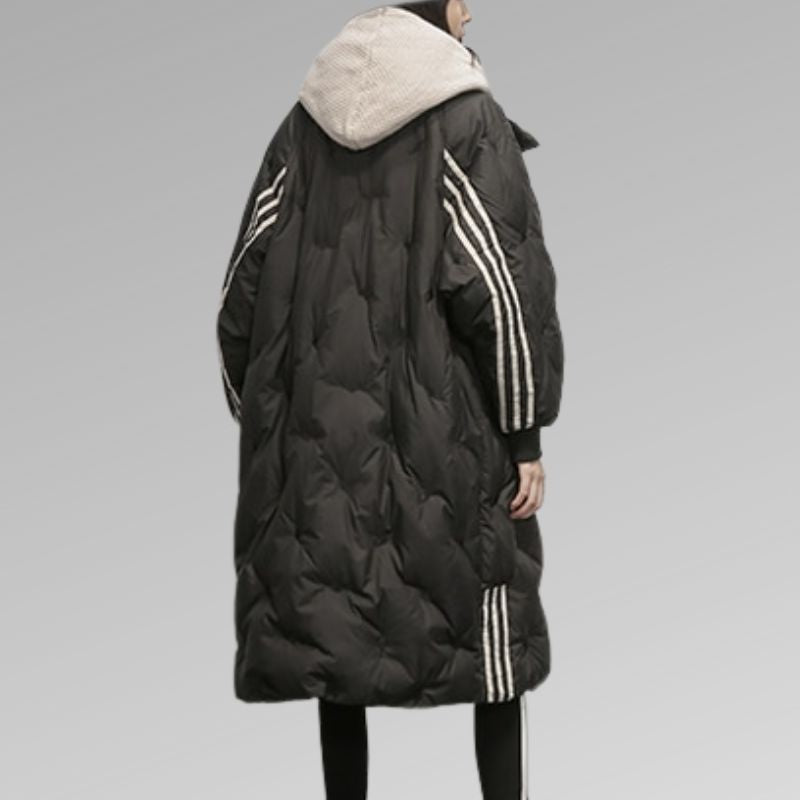 MATELASSÉE CAPUCHE AMOVIBLE DOUDOUNE FEMME LONGUE