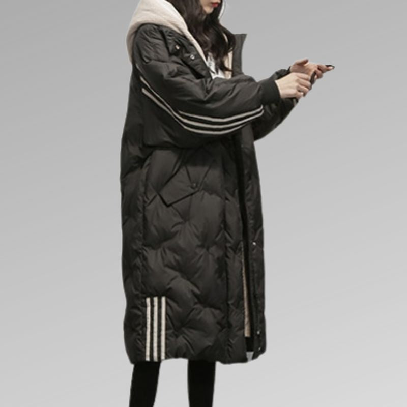 MATELASSÉE CAPUCHE AMOVIBLE DOUDOUNE FEMME LONGUE