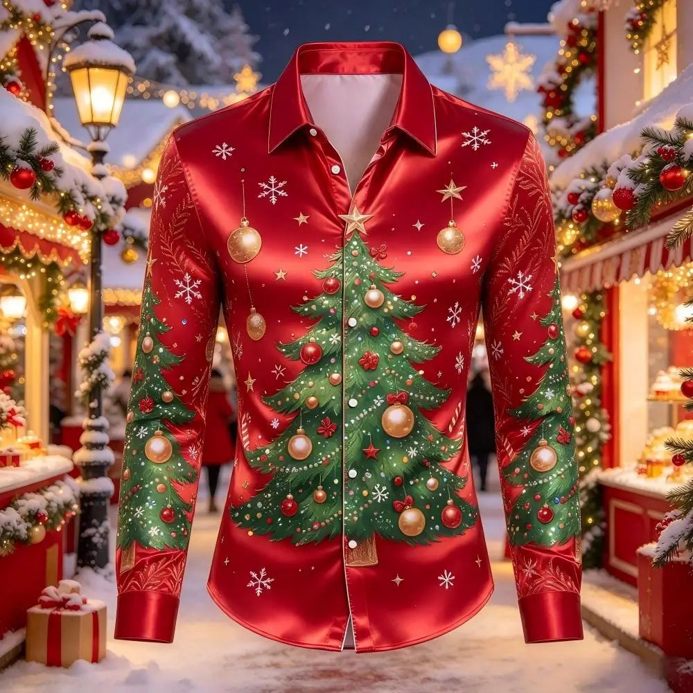 Chemisiers de Noël Homme Imprimé Pain d'Épice
