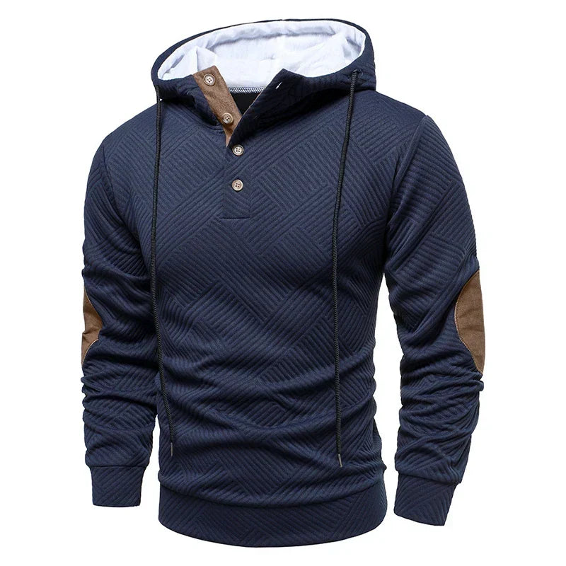 PULL CAPUCHE COL BOUTONNÉ POUR HOMME