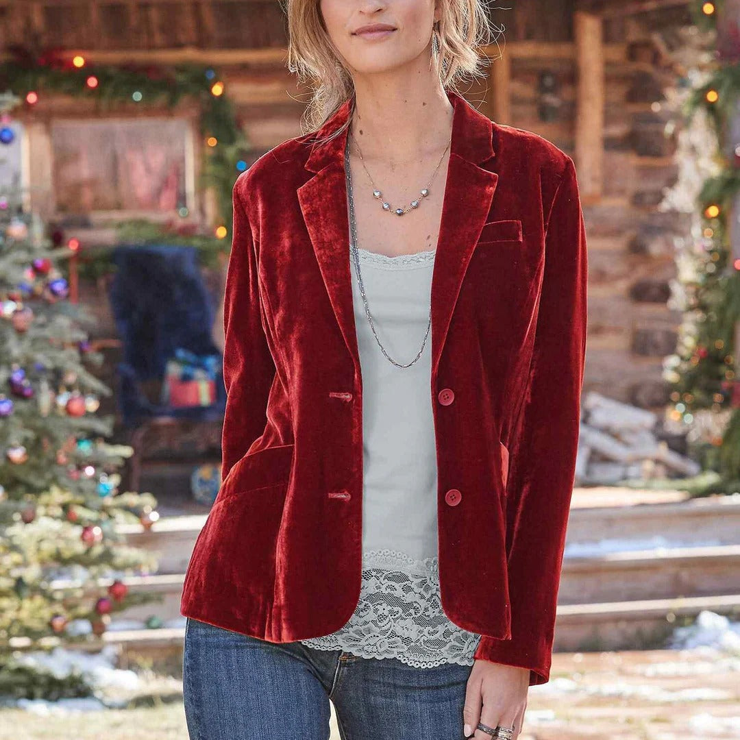 BLAZER FEMME TEXTURE VELOURS VINTAGE