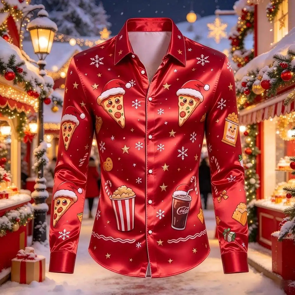 Chemisiers de Noël Homme Imprimé Pain d'Épice