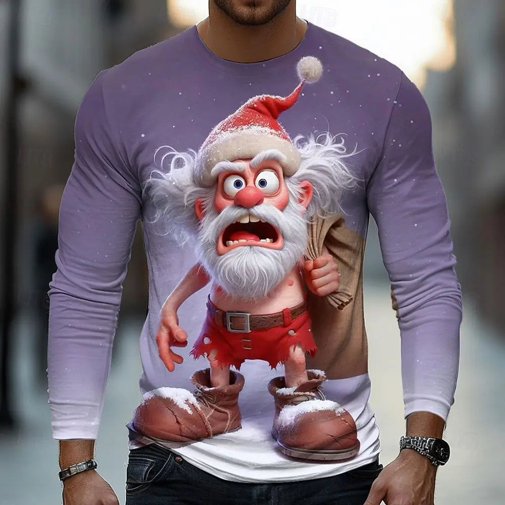 Chemisiers de Noël Pull Imprimé Père Noël Pour Homme