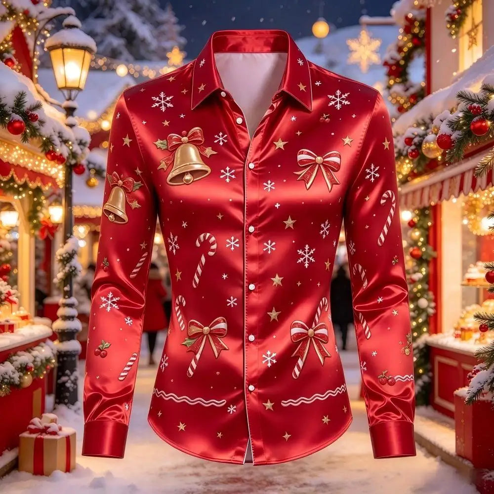 Chemisiers de Noël Homme Imprimé Pain d'Épice