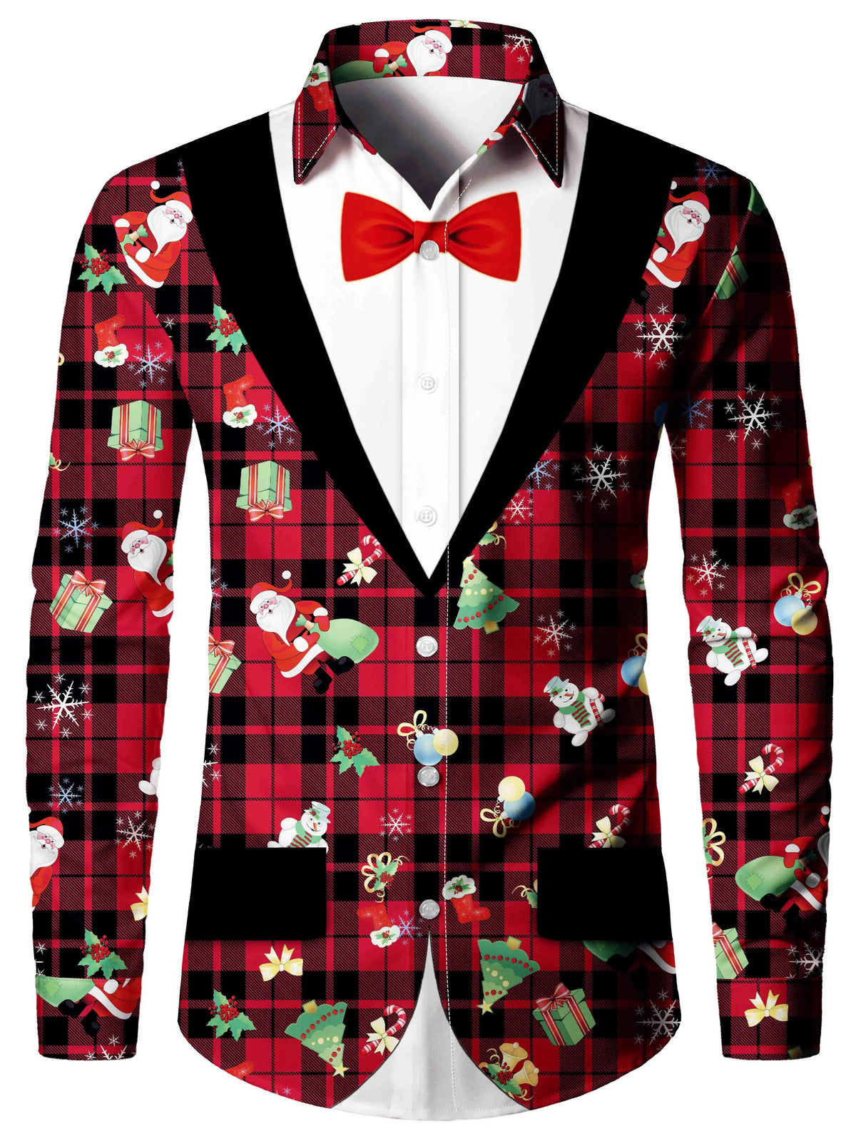 Chemisiers de Noël pour Homme - Chemise Imprimée Queue-de-Pie