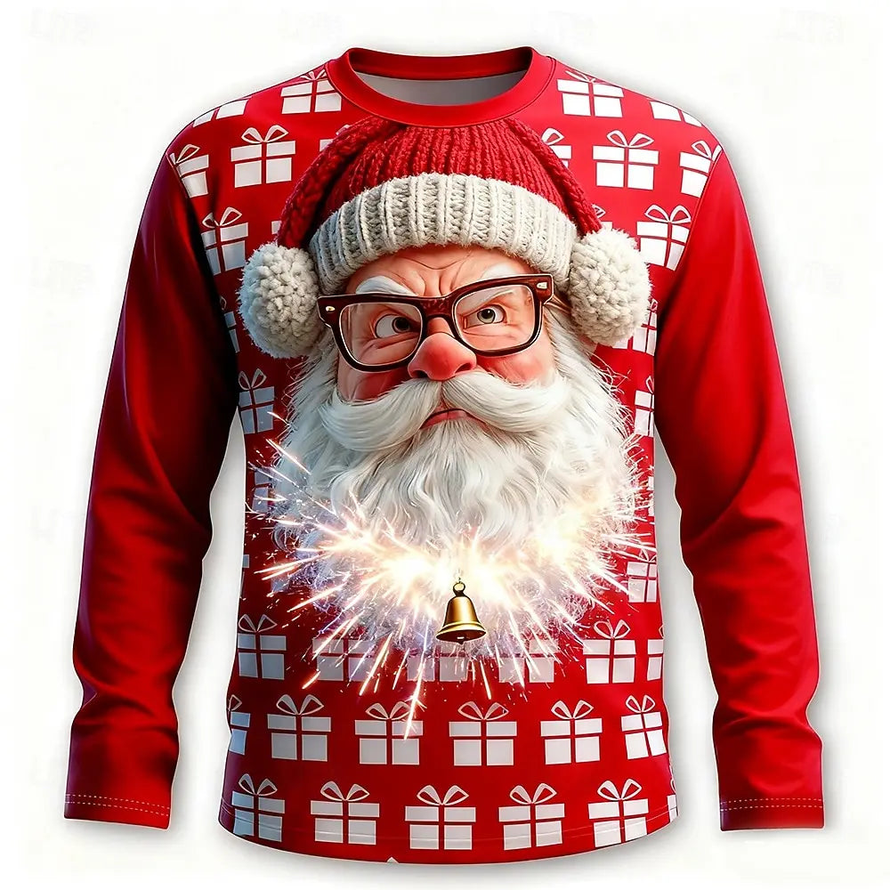 Chemisiers de Noël - Pull Imprimé Père Noël Pour Homme