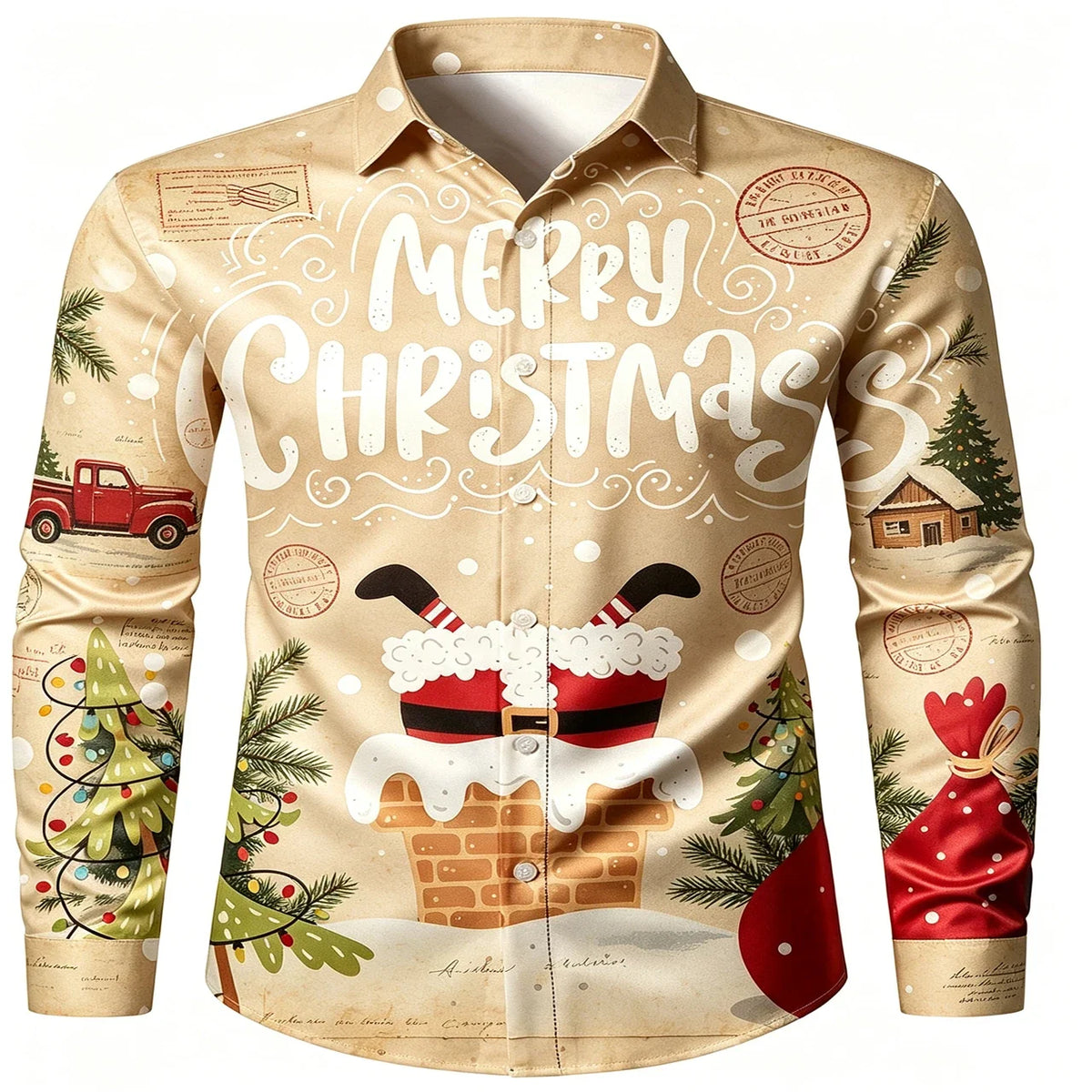 Chemisiers de Noël Homme - Chemise Père Noël Imprimé