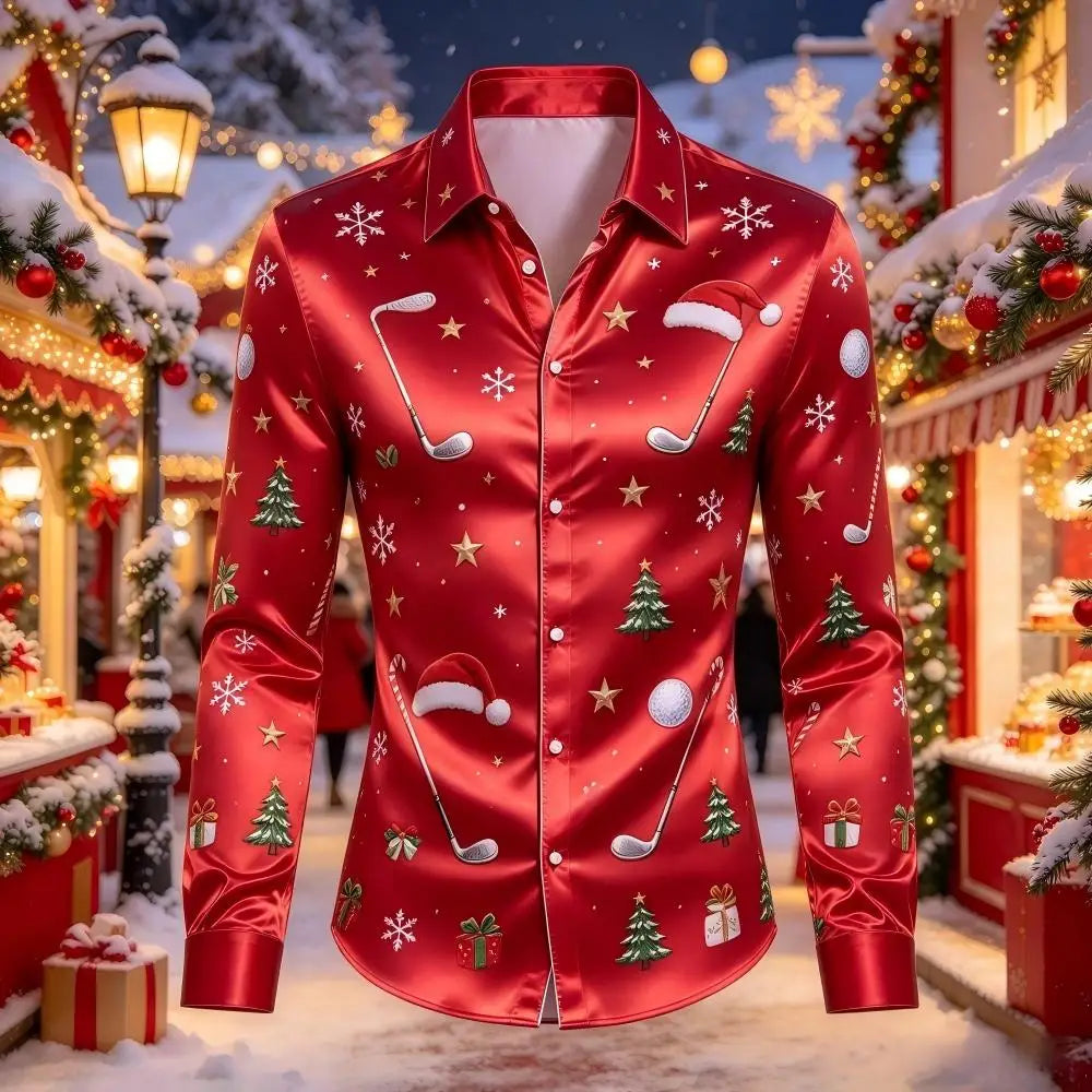 Chemisiers de Noël Homme Imprimé Pain d'Épice