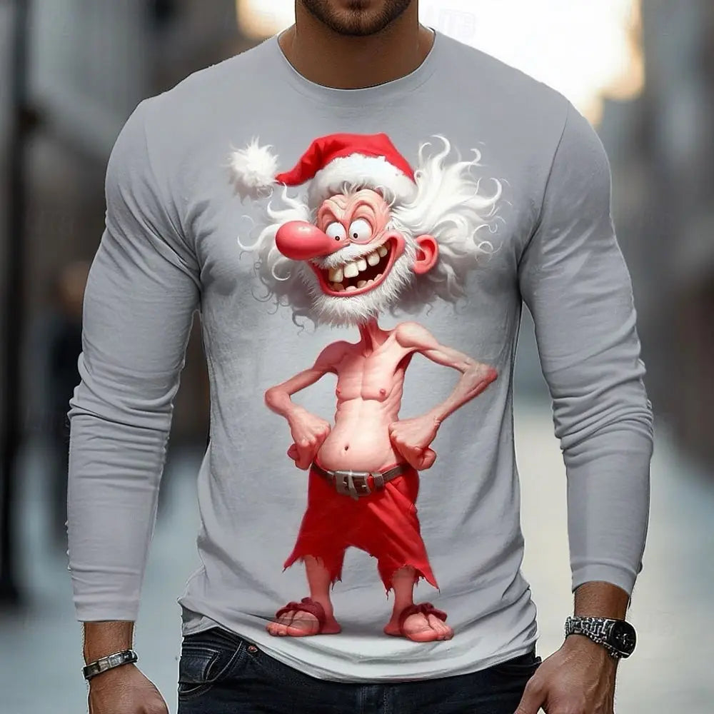 Chemisiers de Noël Pull Imprimé Père Noël Pour Homme