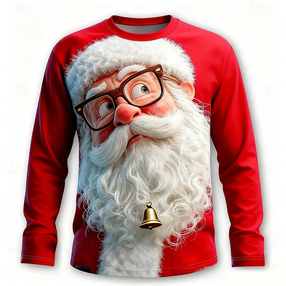 Chemisiers de Noël - Pull Imprimé Père Noël Pour Homme