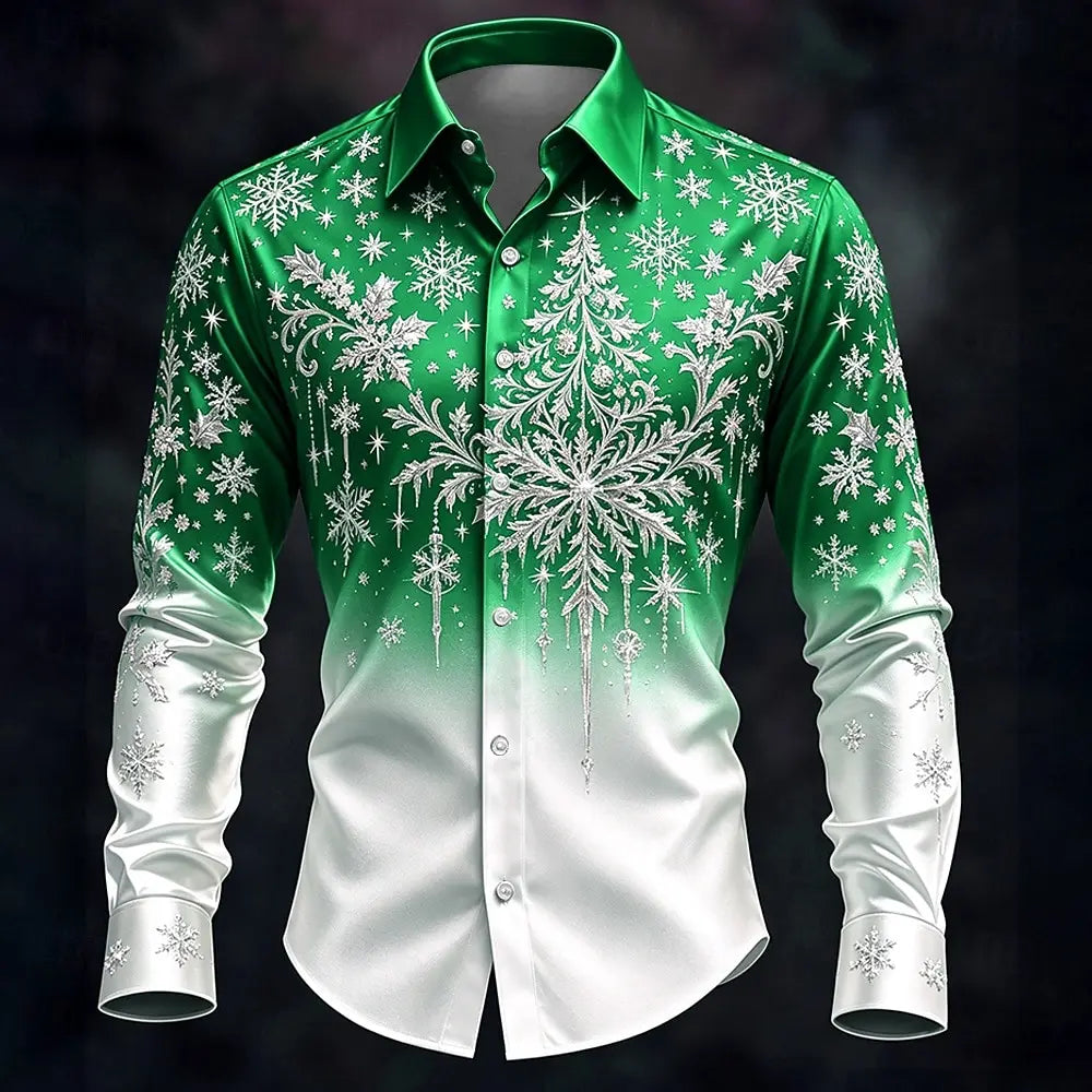 CHEMISIERS DE NOËL - CHEMISE DÉGRADÉ FLOCONS POUR HOMME