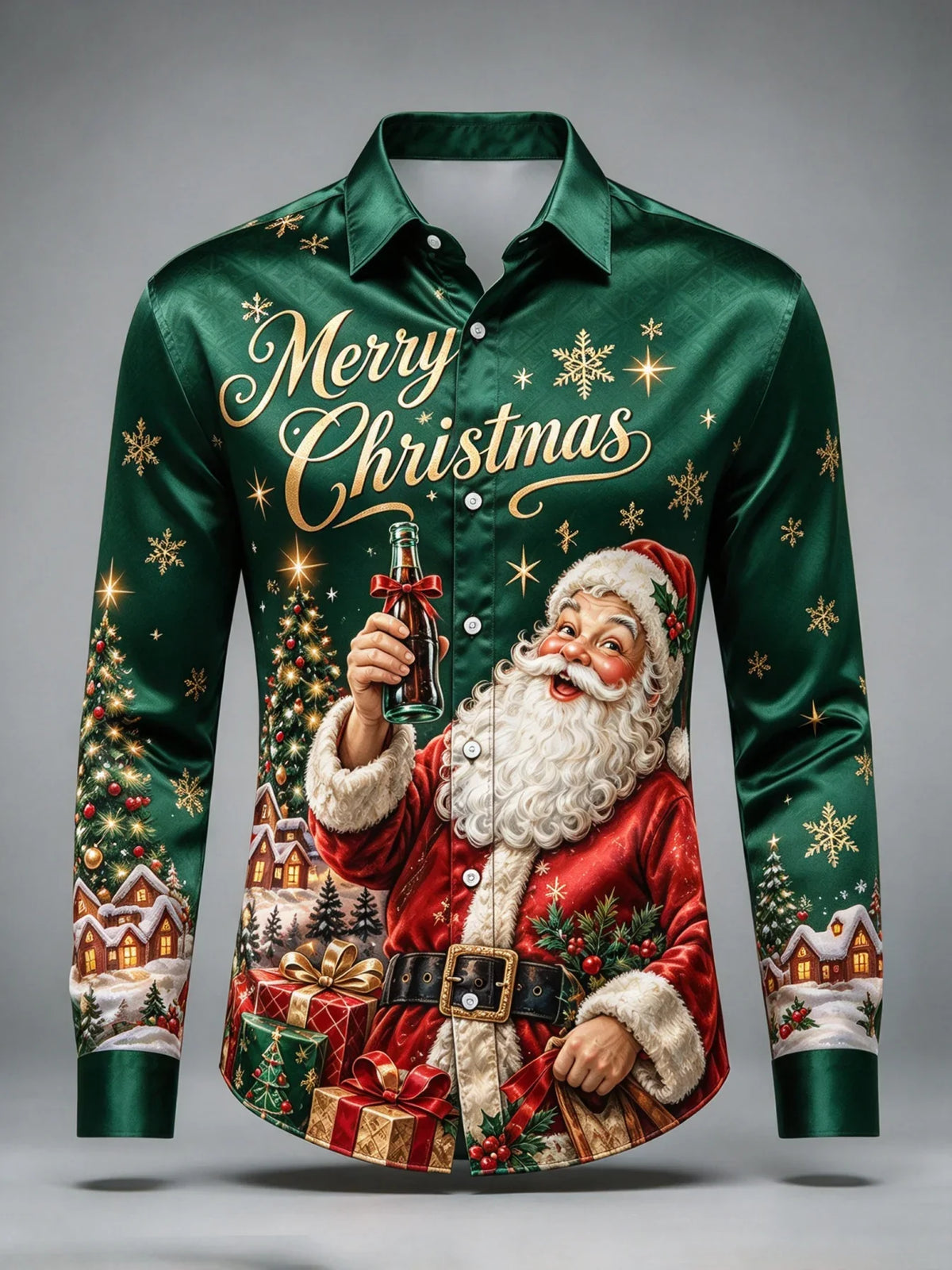 Chemisiers de Noël - Chemise Imprimé Père Noël Pour Homme