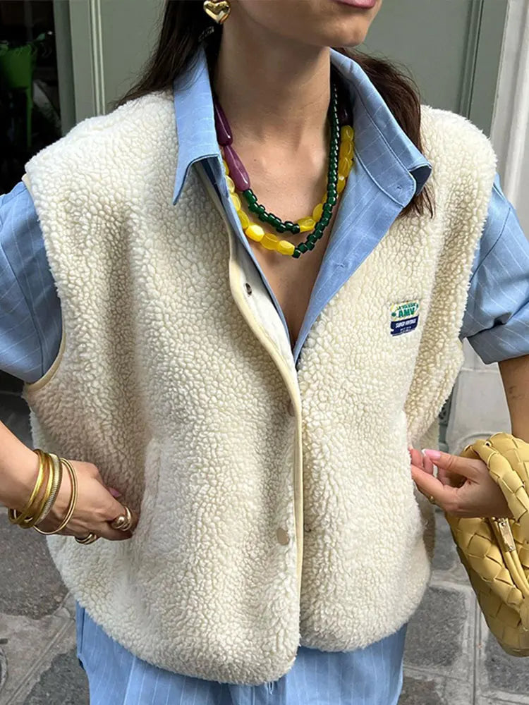 TEDDY PASSEPOIL GILET SANS MANCHE POUR FEMME