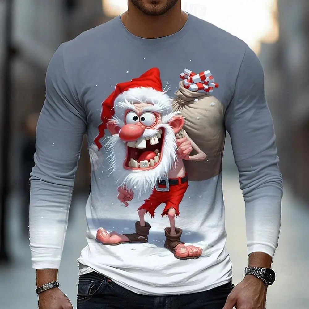 Chemisiers de Noël Pull Imprimé Père Noël Pour Homme