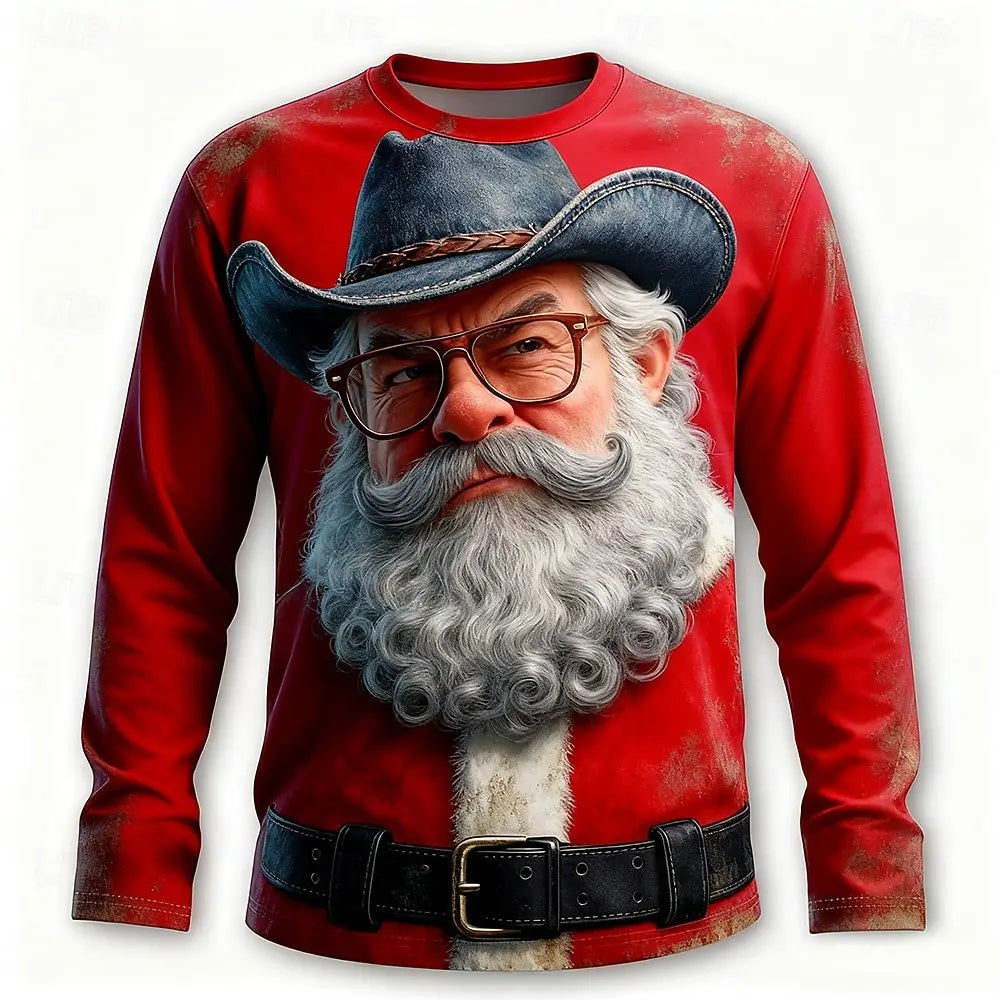 Chemisiers de Noël - Pull Imprimé Père Noël Pour Homme