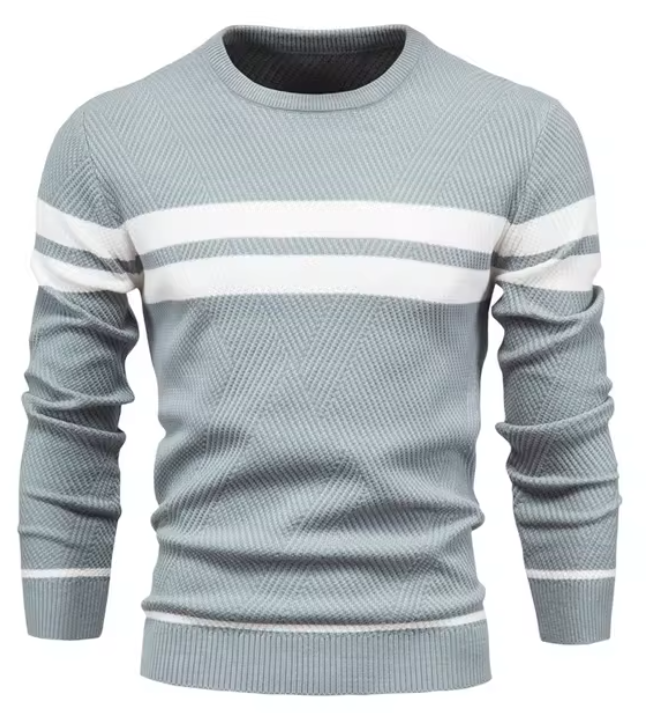 PULL COL ROND CHEVRONS POUR HOMME