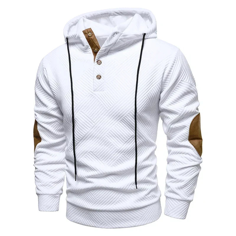 PULL CAPUCHE COL BOUTONNÉ POUR HOMME