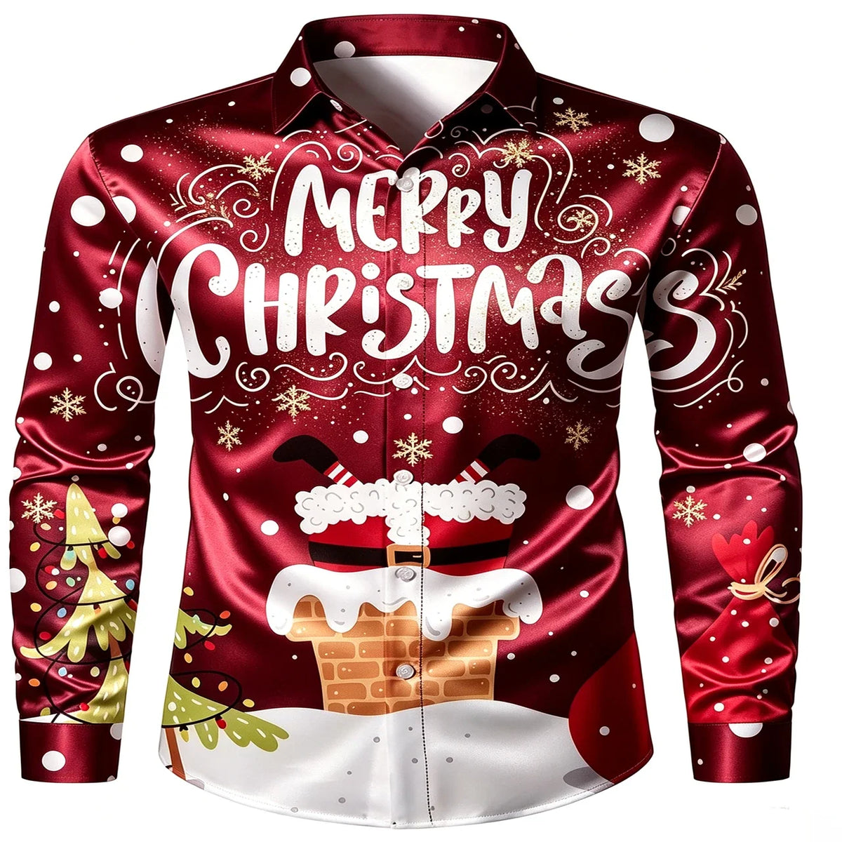 Chemisiers de Noël Homme - Chemise Père Noël Imprimé
