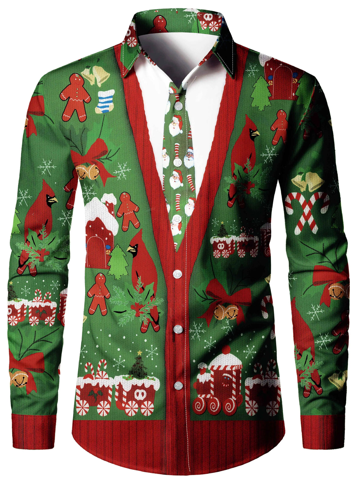 Chemisiers de Noël pour Homme - Chemise Imprimée Queue-de-Pie