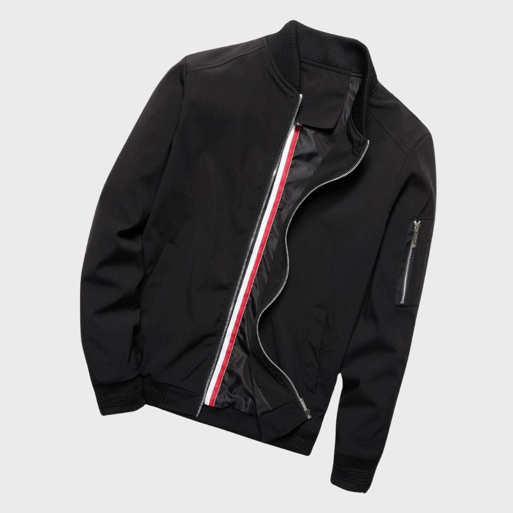 BLOUSON BOMBER ZIPPÉ CÔTELÉ POUR HOMME