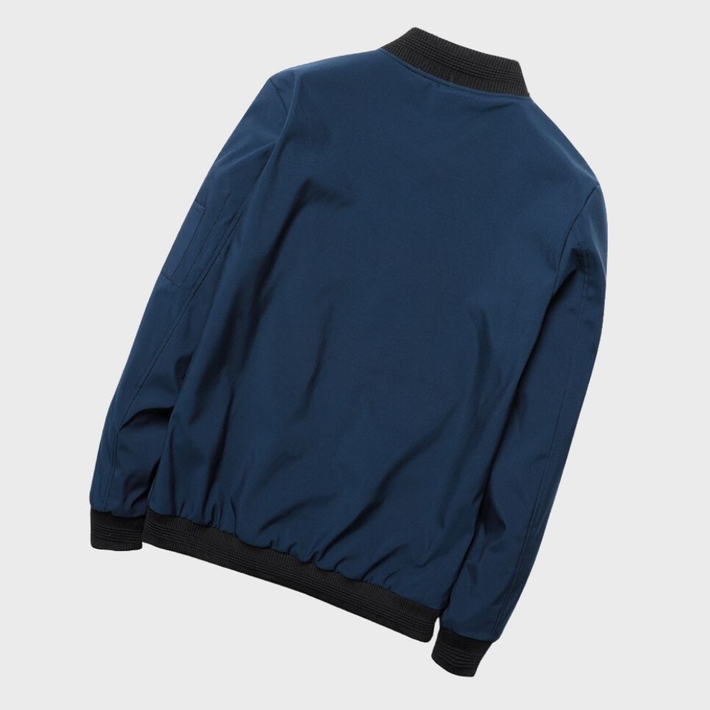 BLOUSON BOMBER ZIPPÉ CÔTELÉ POUR HOMME