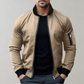 BLOUSON BOMBER ZIPPÉ CÔTELÉ POUR HOMME