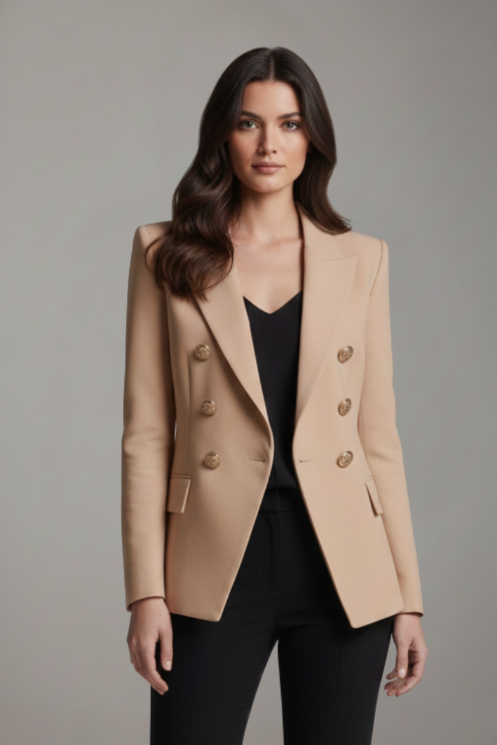 BLAZER DOUBLE BOUTONNAGE BOUTONS DORÉS POUR FEMME