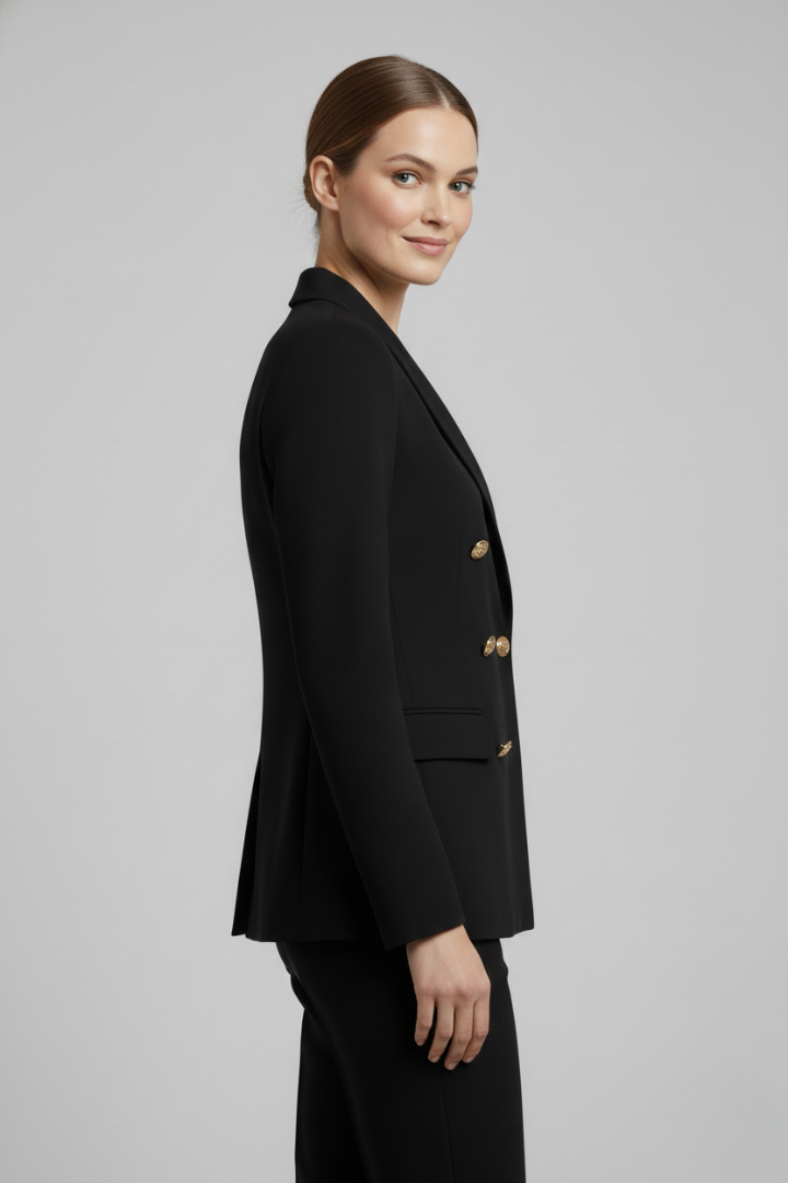 BLAZER DOUBLE BOUTONNAGE BOUTONS DORÉS POUR FEMME